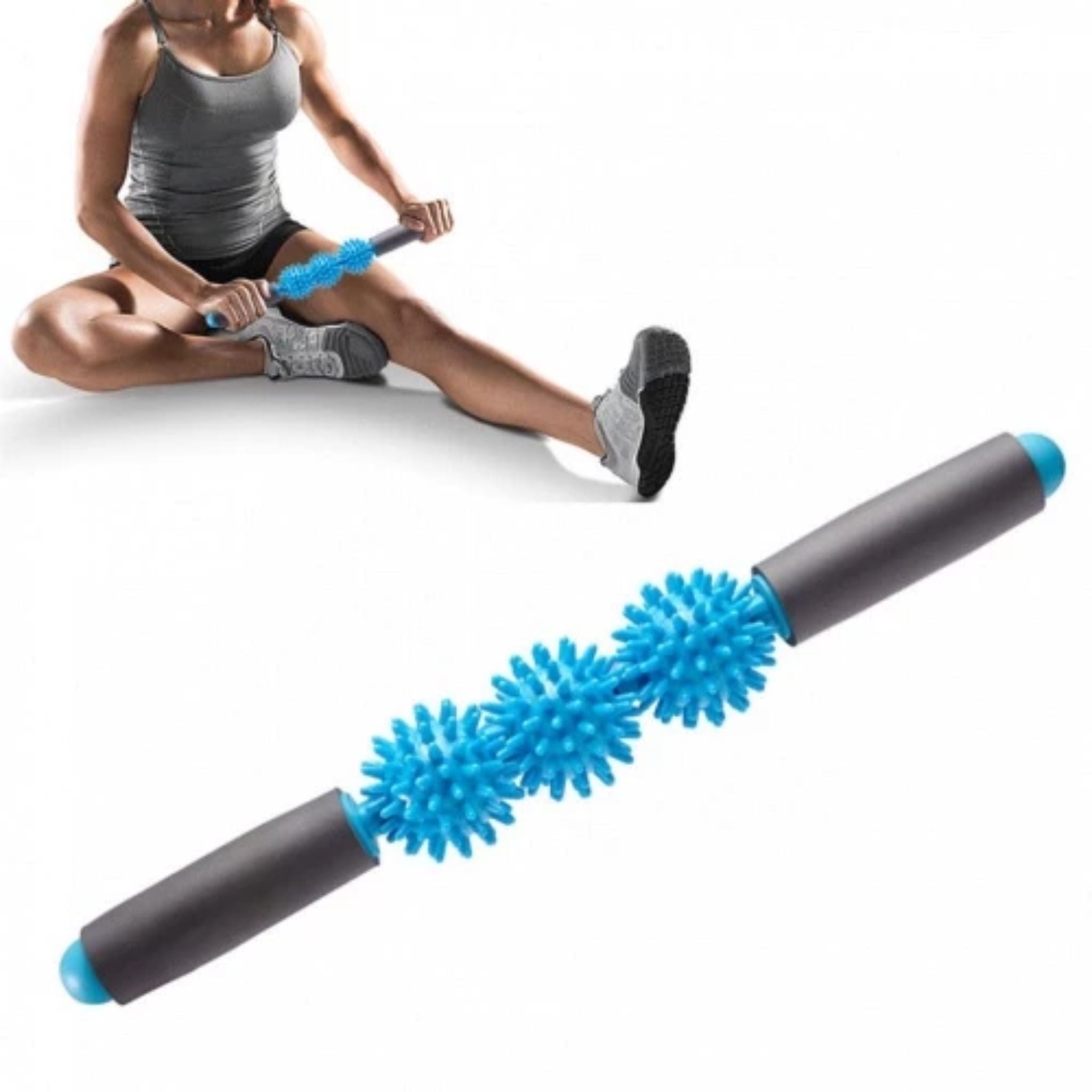 Rolo Bastão Massageador com Espinhos – Liberação Miofascial e Alívio Pós-Corrida - Stride Up