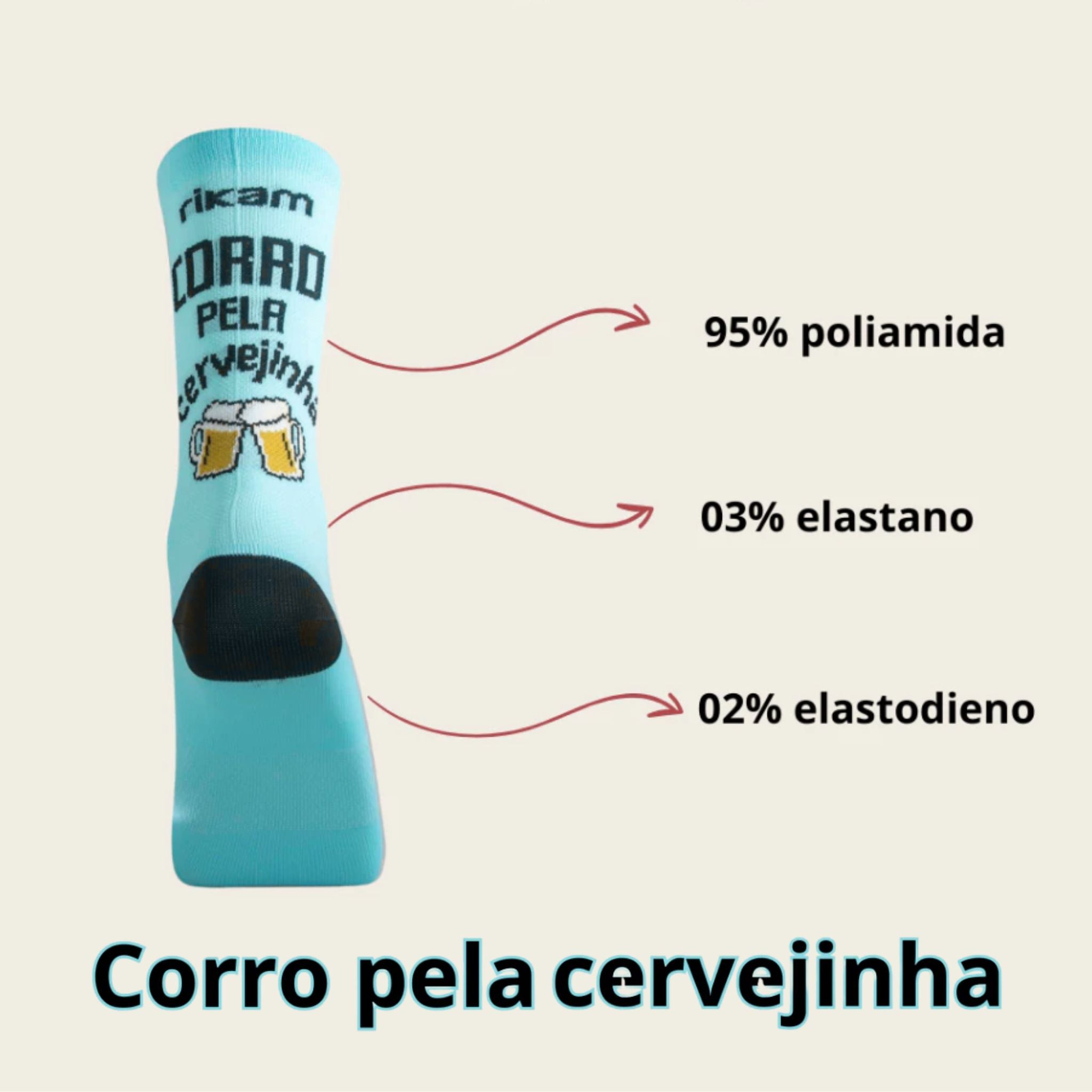 Meia Performance Feminina Cano Médio – Conforto, Estilo e Segurança em Movimento - Stride Up