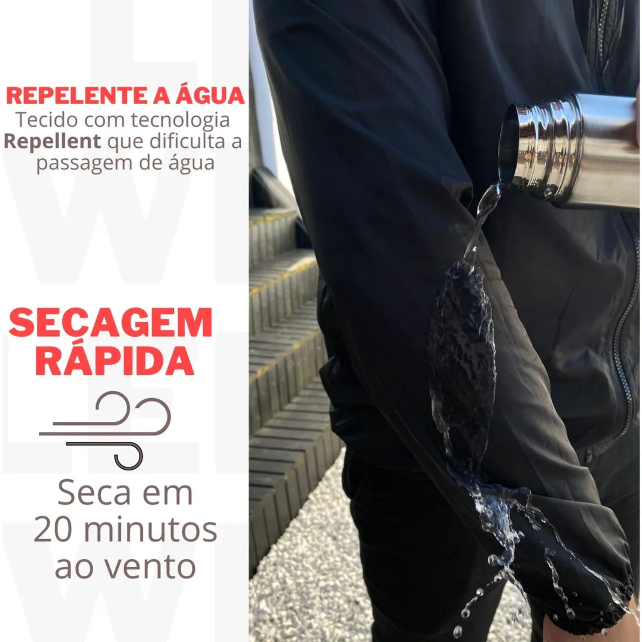 Jaqueta Corta-Vento Masculina Tactel – Proteção Leve para Corridas no Frio - Stride Up