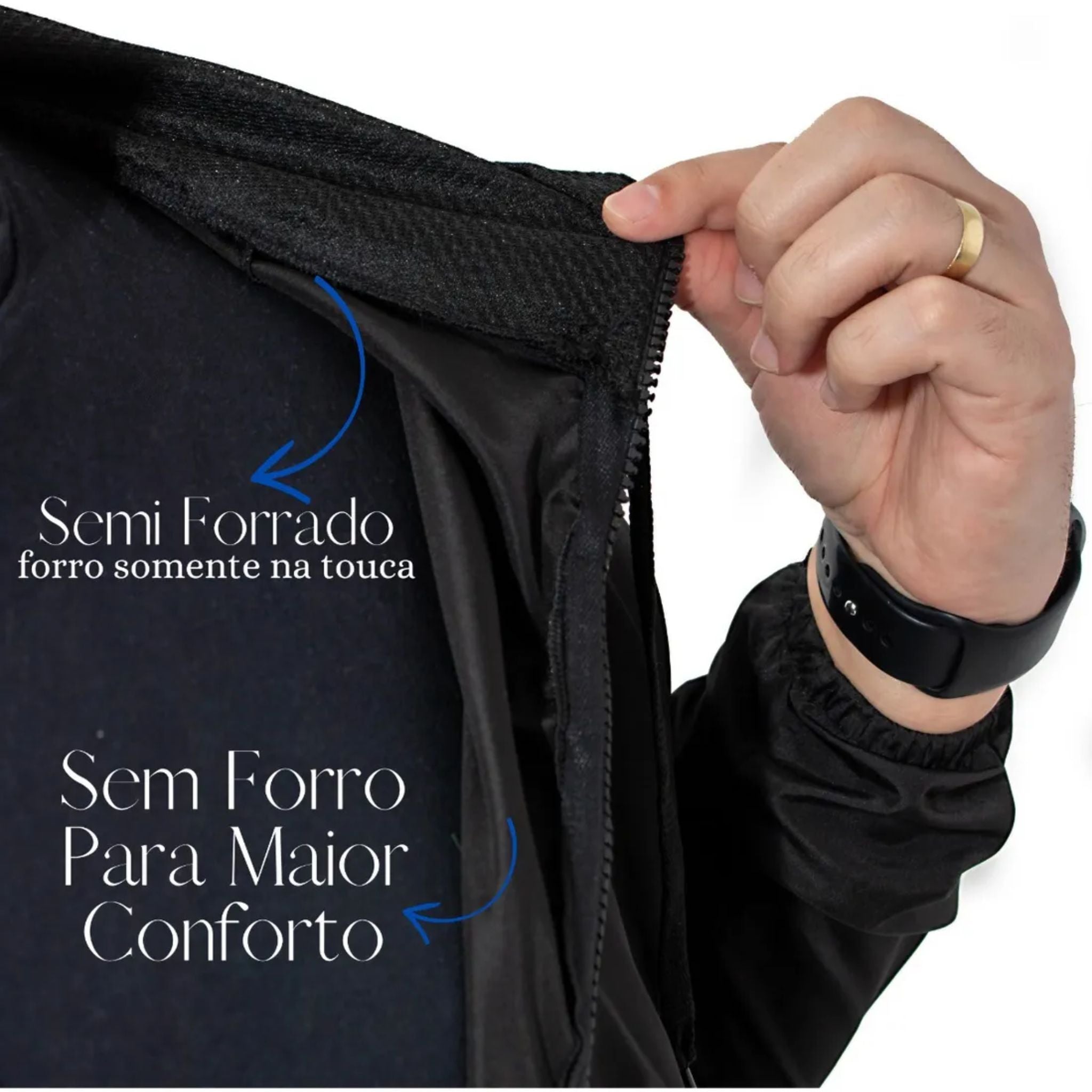 Jaqueta Corta-Vento Masculina Tactel – Proteção Leve para Corridas no Frio - Stride Up