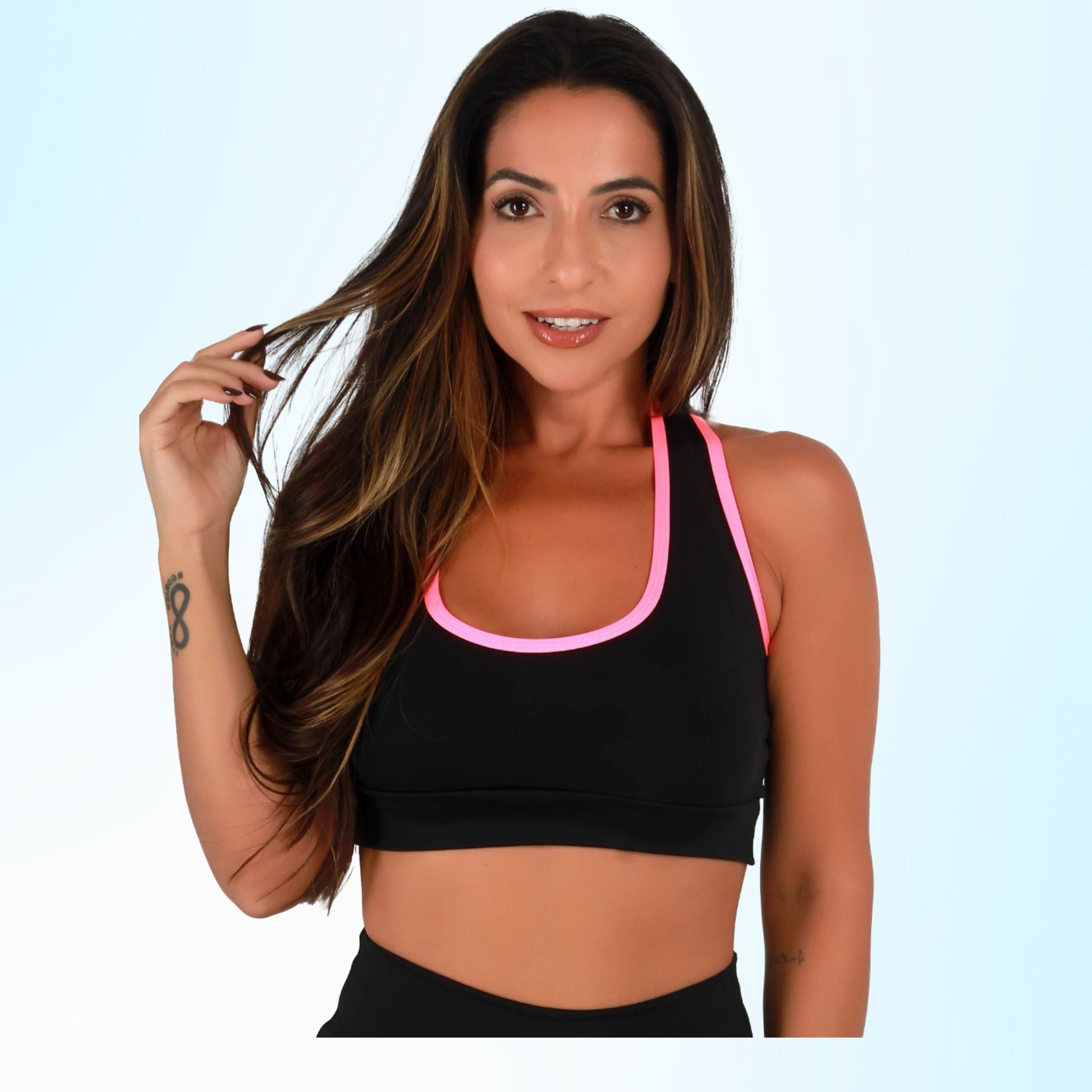 Top Feminino Fitness Corrida com Bolso Porta Celular – Stride Up