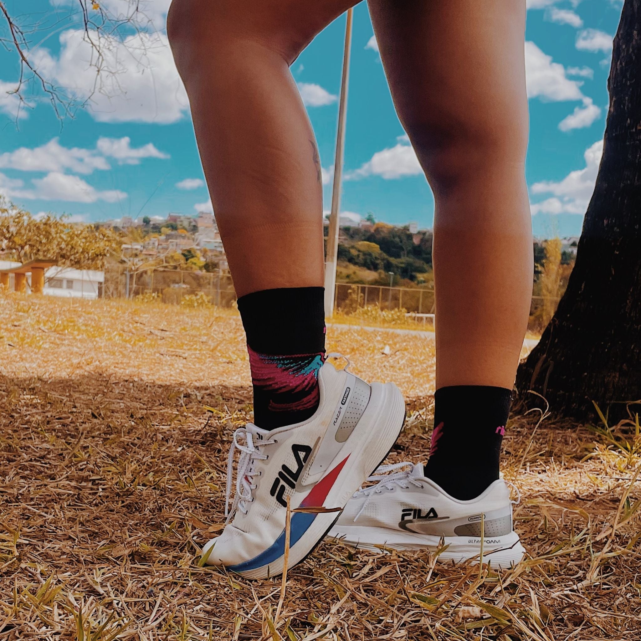 Meia Esportiva com Estampa Divertida – Corrida - Stride Up