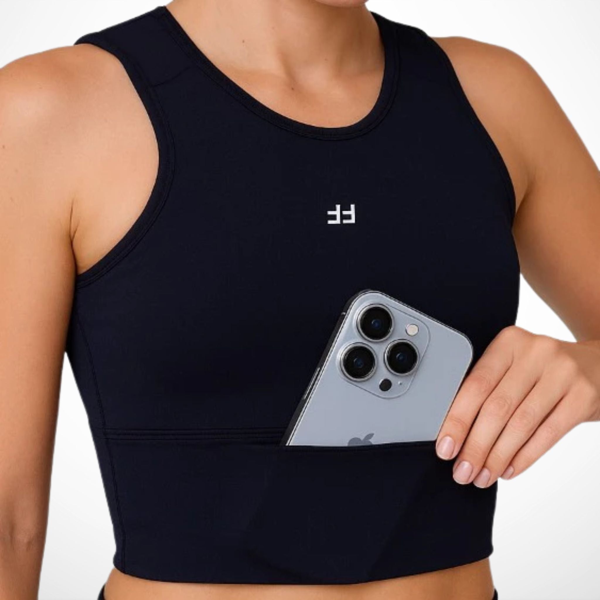 Top Cropped Suplex Corrida Feminino com Bolso Stride Up – Alta Sustentação e Conforto - Stride Up