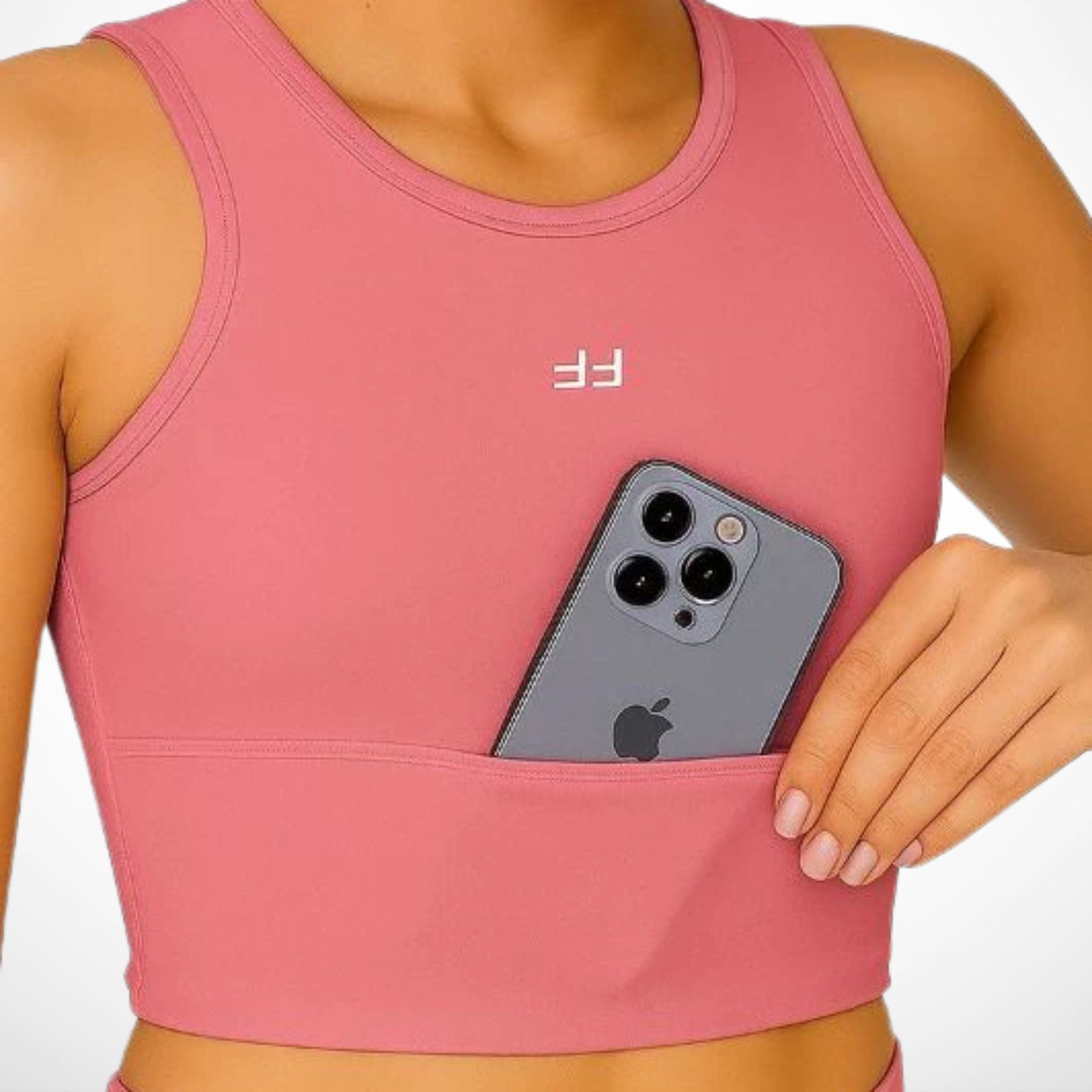 Top Cropped Suplex Corrida Feminino com Bolso Stride Up – Alta Sustentação e Conforto - Stride Up