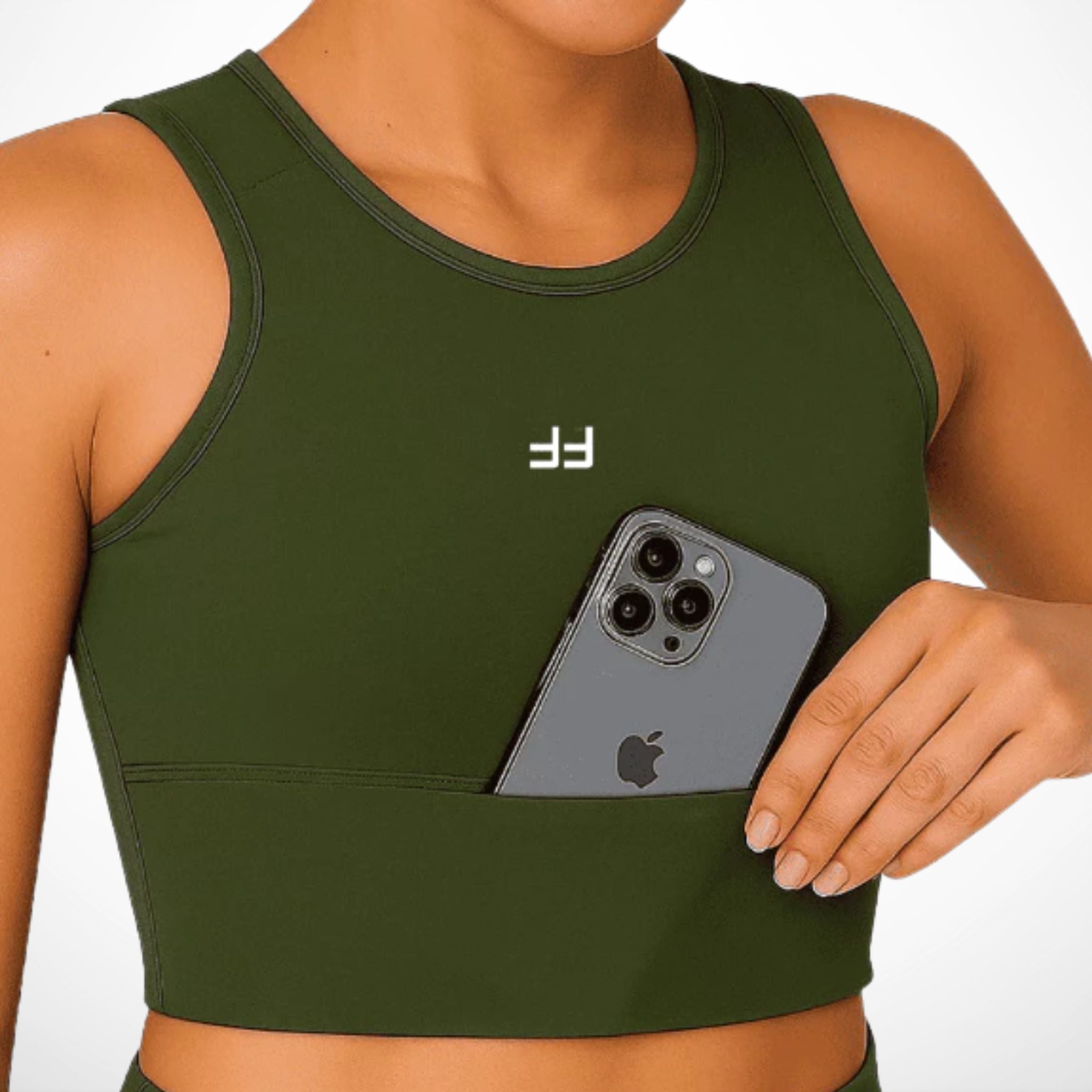 Top Cropped Suplex Corrida Feminino com Bolso Stride Up – Alta Sustentação e Conforto - Stride Up